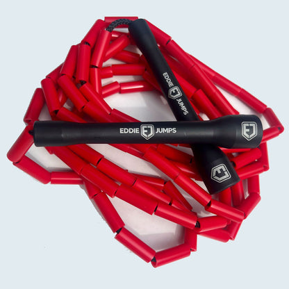 THE EJ FIRE RED BEADED JUMP ROPE