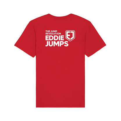 CLASSIC FIRE RED EDDIE JUMPS  T-SHIRT