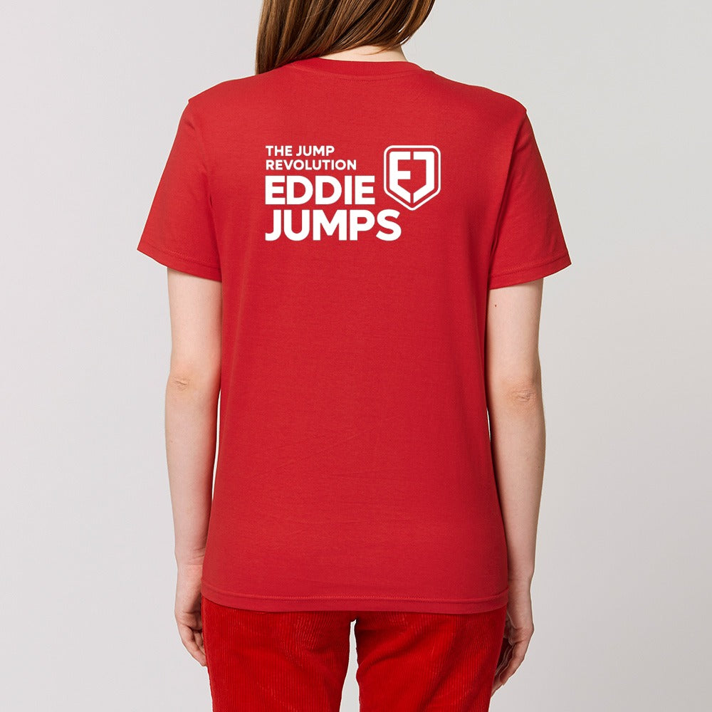 CLASSIC FIRE RED EDDIE JUMPS  T-SHIRT